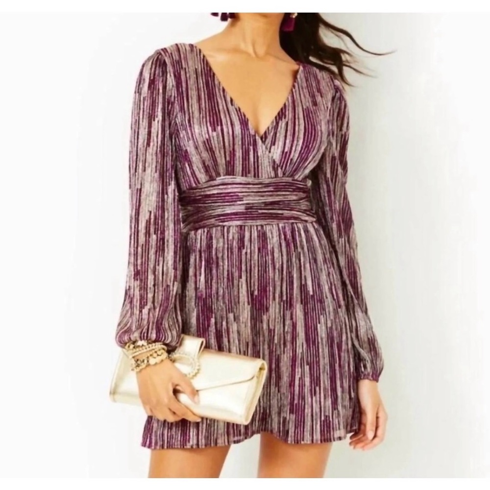 Lilly Pulitzer Vibrant Purple Long Sleeve Dress